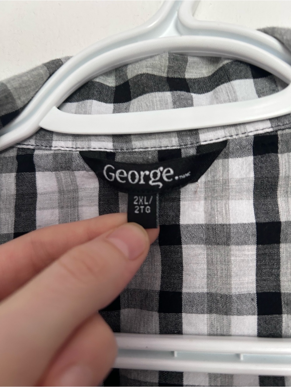 gray plaid button up - Picture 3 of 4
